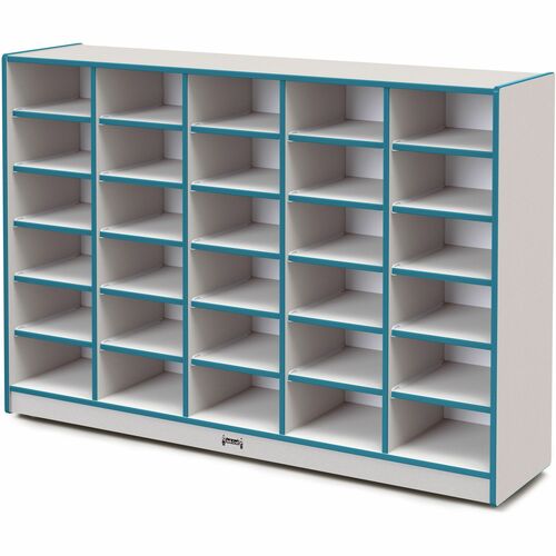 Mobile 30 Tub Storage, No Bins, 42" x 60" x 15", Teal