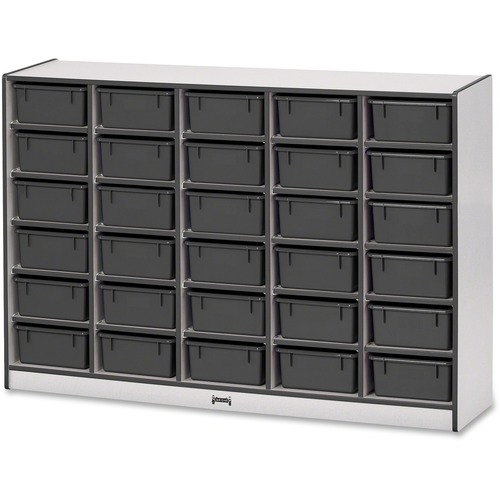Mobile 30 Tub Storage, w/Bins, 42" x 60" x 15", Black