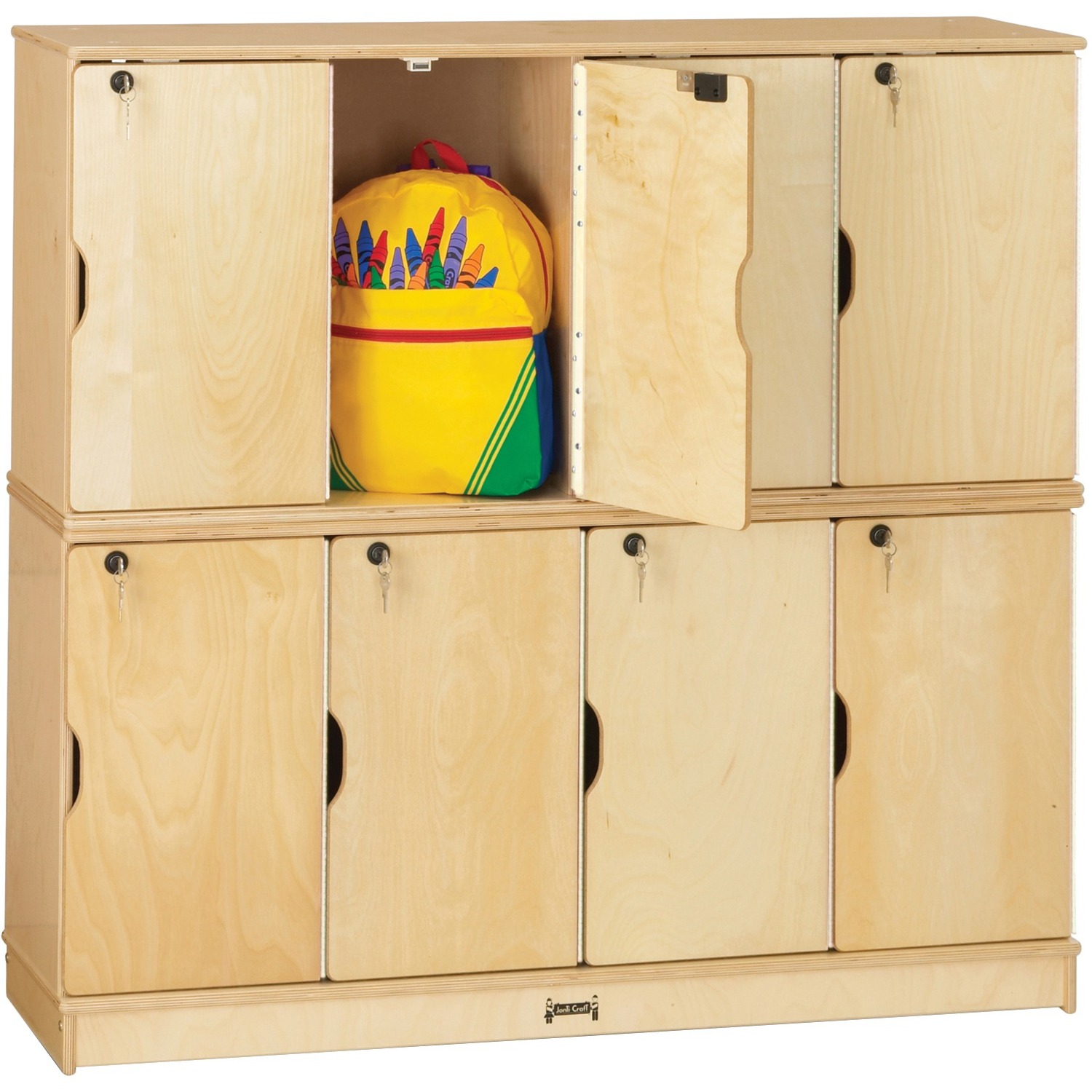 Locker, Stackable, Double, Wood
