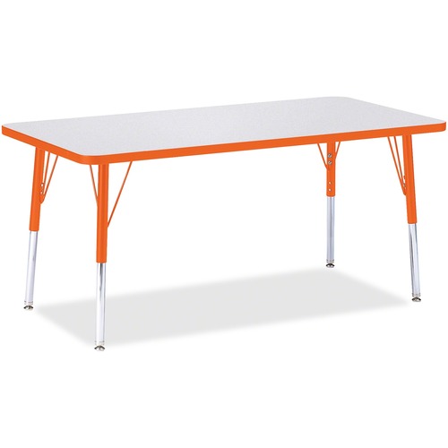 Activity Table, Rectangle, Toddler, 11"-15" x 30" x 60", Orange