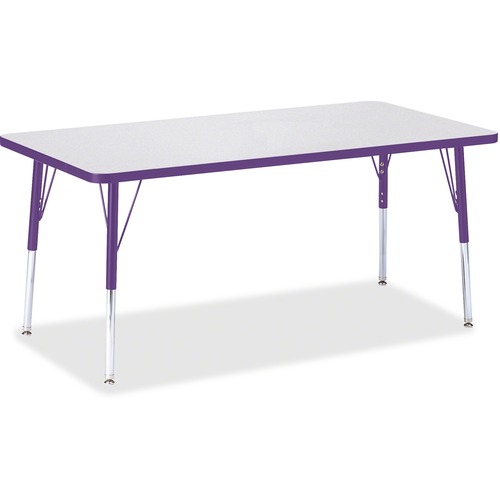 Activity Table, Rectangular, A-Height 24"-31", 30"x60", Gray/Polyethylene Edge