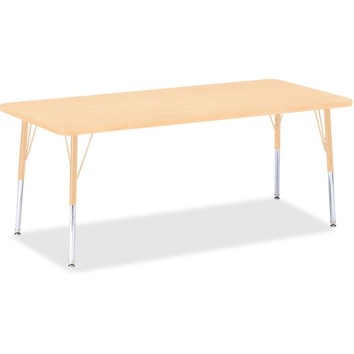 Activity Table, Rectangle, 15"-24"x30"x72", Maple