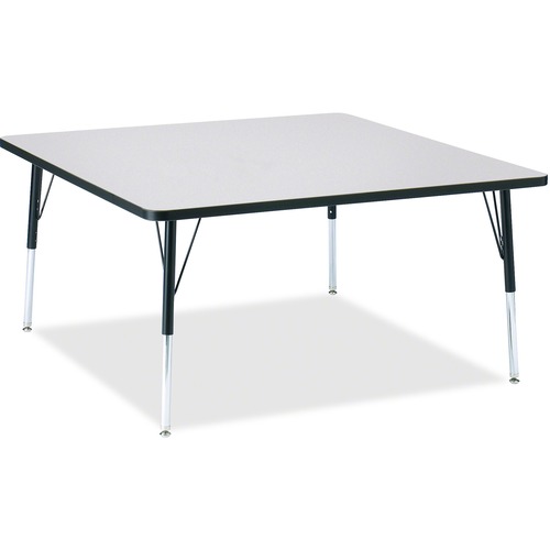 Activity Table, Square, 24"-13"x48"x48", Black