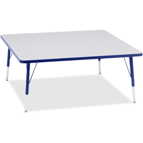 Activity Table, Square, 15"-24"x48"x48", Blue