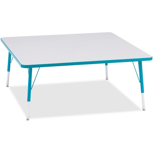 Activity Table, Square, 15"-24"x48"x48", Teal