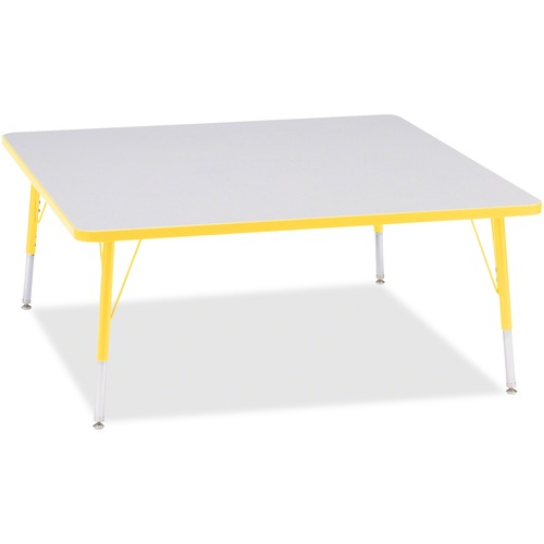 Activity Table, Square, 15"-24"x48"x48", Yellow