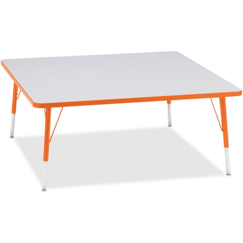 Activity Table, Square, 15"-24"x48"x48", Orange