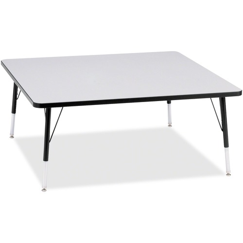 Activity Table, Square, 15"-24"x48"x48", Black
