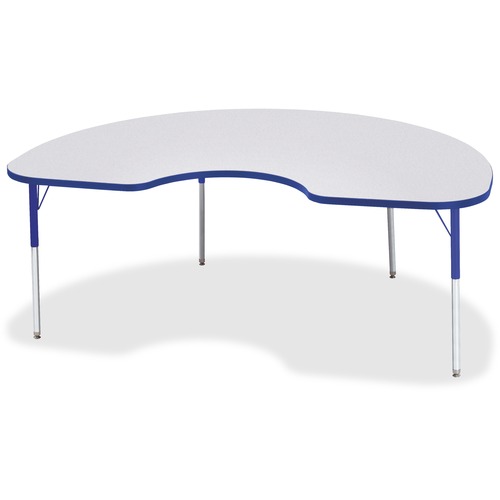 Activity Table, Kidney, 24"-31"x48"x72", Blue