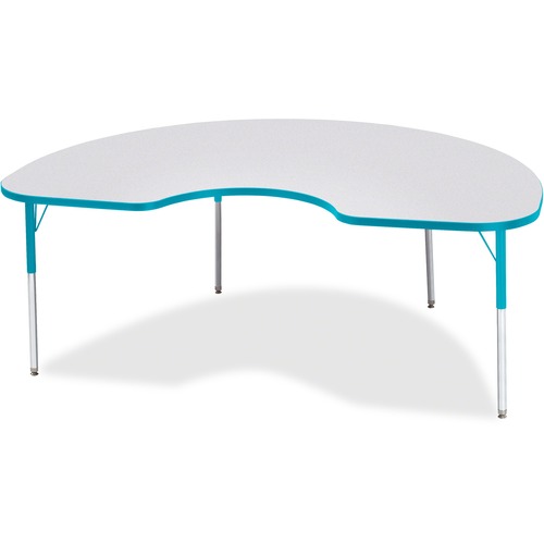 Activity Table, Kidney, 24"-31"x48"x72", Teal