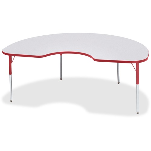 Activity Table, Kidney, 24"-31"x48"x72", Red