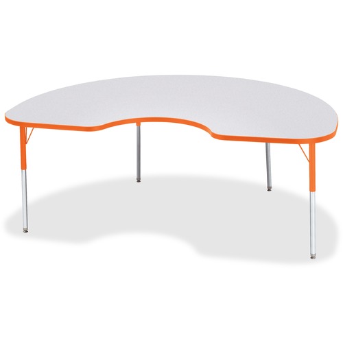 Activity Table, Kidney, 24"-31"x48"x72", Orange