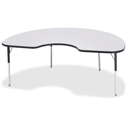 Activity Table, Kidney, 24"-31"x48"x72", Black