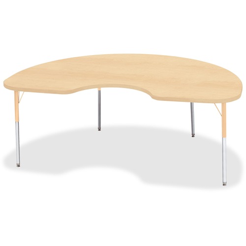 Activity Table, Kidney, 24"-31"x48"x72", Maple