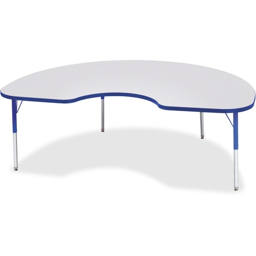 Activity Table, Kidney, 15"-24"x48"x72", Blue