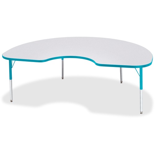 Activity Table, Kidney, 15"-24"x48"x72", Teal