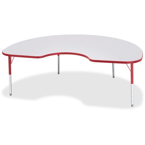 Activity Table, Kidney, 15"-24"x48"x72", Red