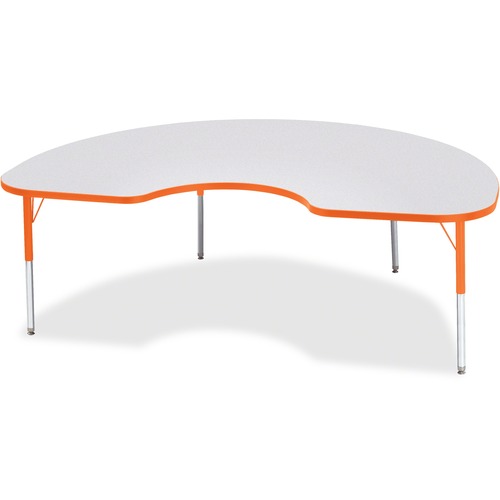 Activity Table, Kidney, 15"-24"x48"x72", Orange