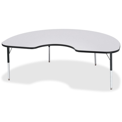 Activity Table, Kidney, 15"-24"x48"x72", Black