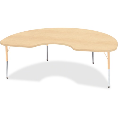 Activity Table, Kidney, 15"-24"x48"x72", Maple