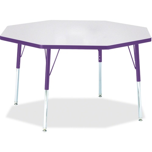 Activity Table, Octagon, 24"-31" x 48", Purple