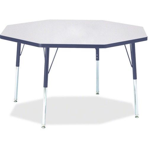 Activity Table, Octagon, 24"-31" x 48", Navy