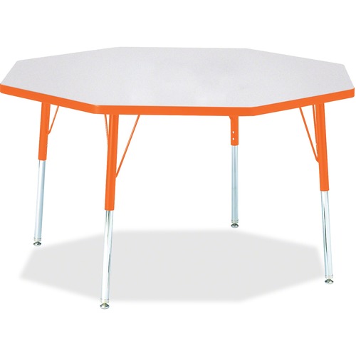 Activity Table, Octagon, 24"-31"x48", Orange
