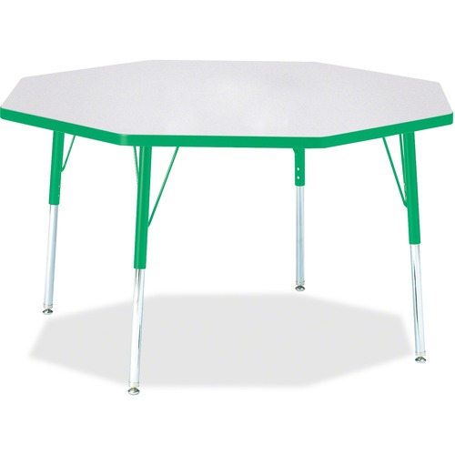 Activity Table, Octagon, 24"-31"x48", Green