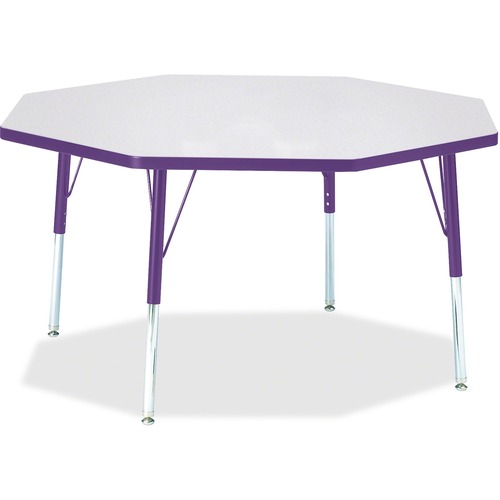 Activity Table, Octagon, 15"-24" X 48", Purple