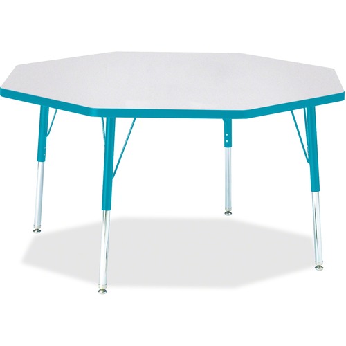 Activity Table, Octagon, 15"-24"x48", Teal