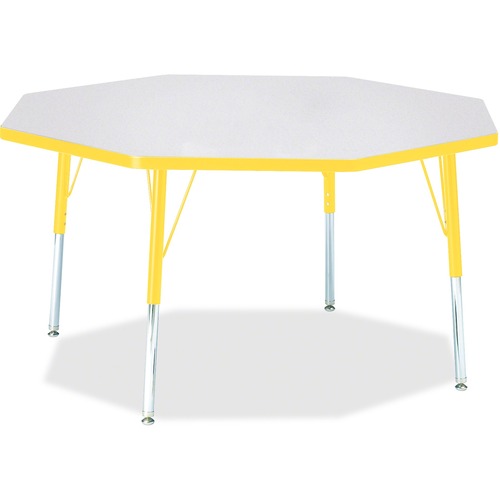 Activity Table, Octagon, 15"-24" x 48", Yellow