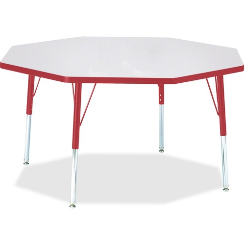 Activity Table, Octagon, 15"-24"x48", Red