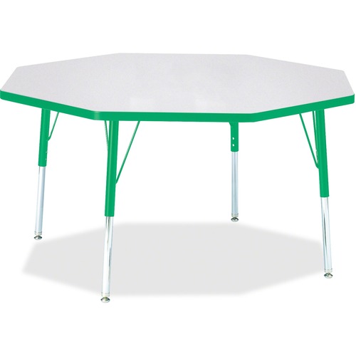 Activity Table, Octagon, 15"-24" x 48", Green