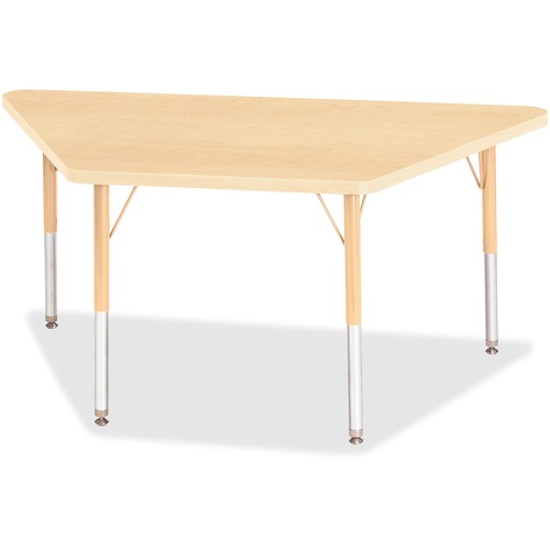 Activity Table, Trapezoid, 15"-24"x24"x48", Maple