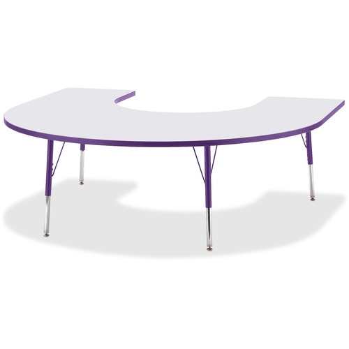 Activity Table, Horseshoe, 24"-31"x66"x60", Purple