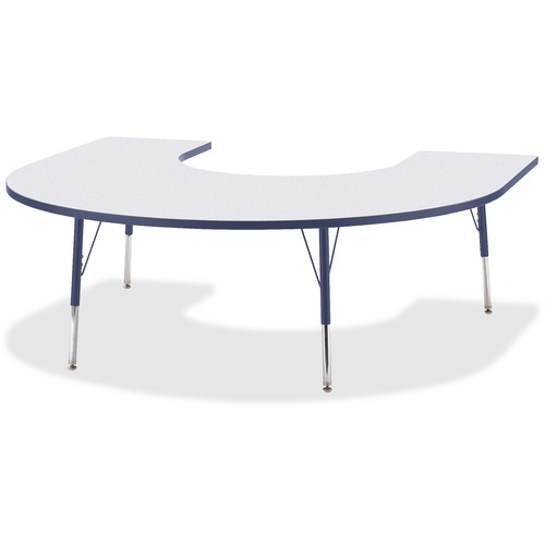 Activity Table, Horseshoe, 24"-31"x66"x60", Navy