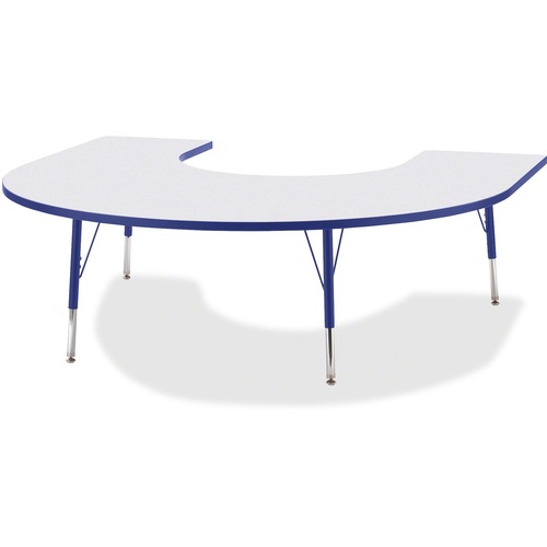 Activity Table, Horseshoe, 15"-24"x66"x60", Blue