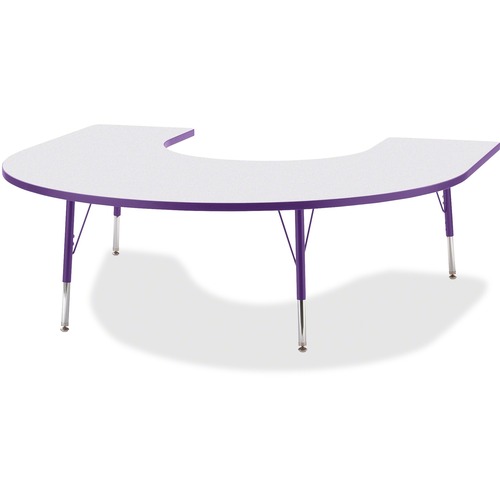Activity Table, Horseshoe, 15"-24"x66"x60", Purple