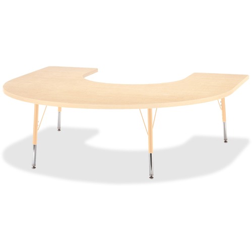 Activity Table, Horseshoe, 15"-24"x66"x60", Maple