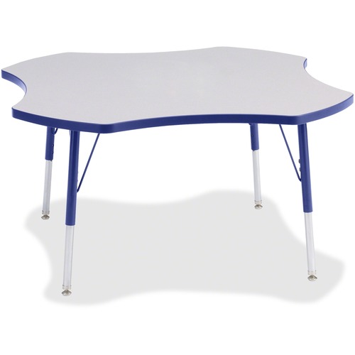 Activity Table, Four-Leaf, 24"-31" x 48", Blue