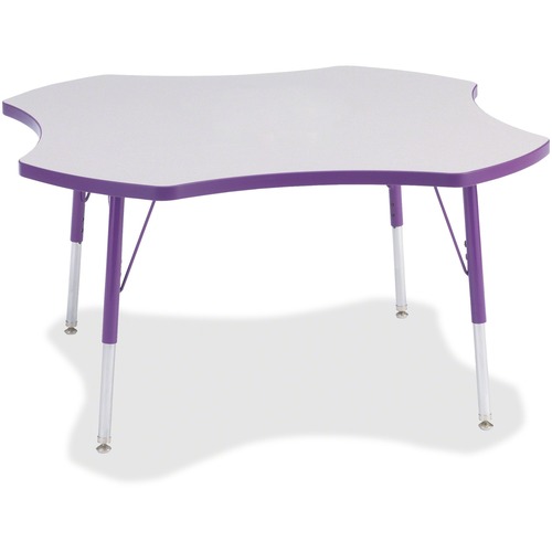 Activity Table, Four-Leaf, 24"-31"x48", Purple