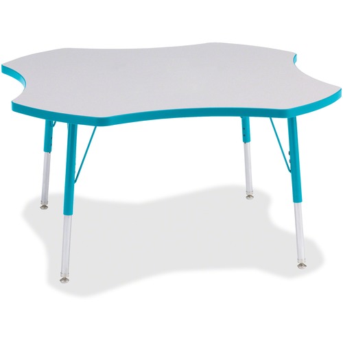 Activity Table, Four-Leaf, 24"-31"x48", Teal