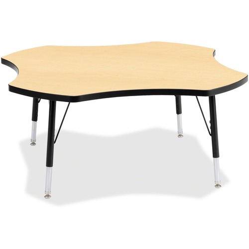 Classic Four-Leaf Table, 48", Marble/Black