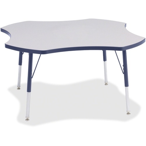 Activity Table, Four-Leaf, 24"-31"x48", Navy