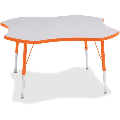 Activity Table, Four-Leaf, 24"-31"x48", Orange
