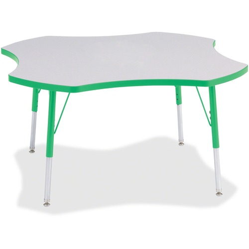 Activity Table, Four-Leaf, 24"-31"x48", Green