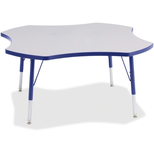 Activity Table, Four-Leaf, 15"-24"x48", Blue