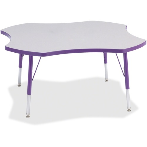 Activity Table, Four-Leaf, 15"-24"x48", Purple