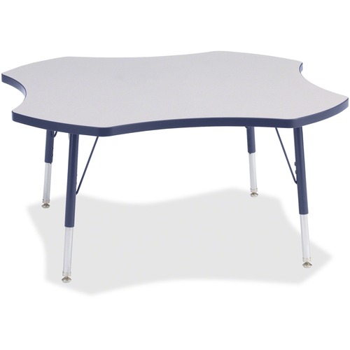 Activity Table, Four-Leaf, 15"-24"x48", Navy