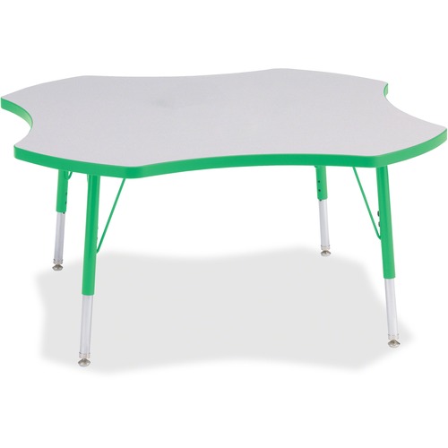Activity Table, Four-Leaf, 15"-24"x48", Green